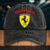 Ferrari Gewaschene Denim-Kappe