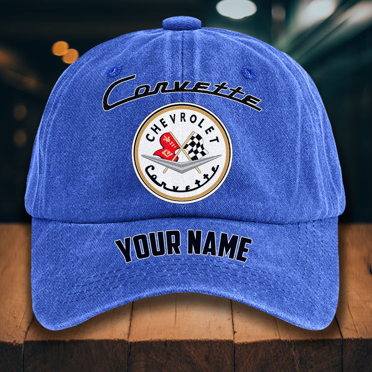 Corvette C1 Gewaschene Denim-Kappe – Bild 13