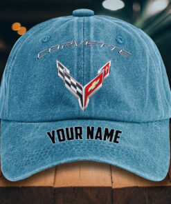 Alternative view of Corvette C8 Gewaschene Denim-Kappe