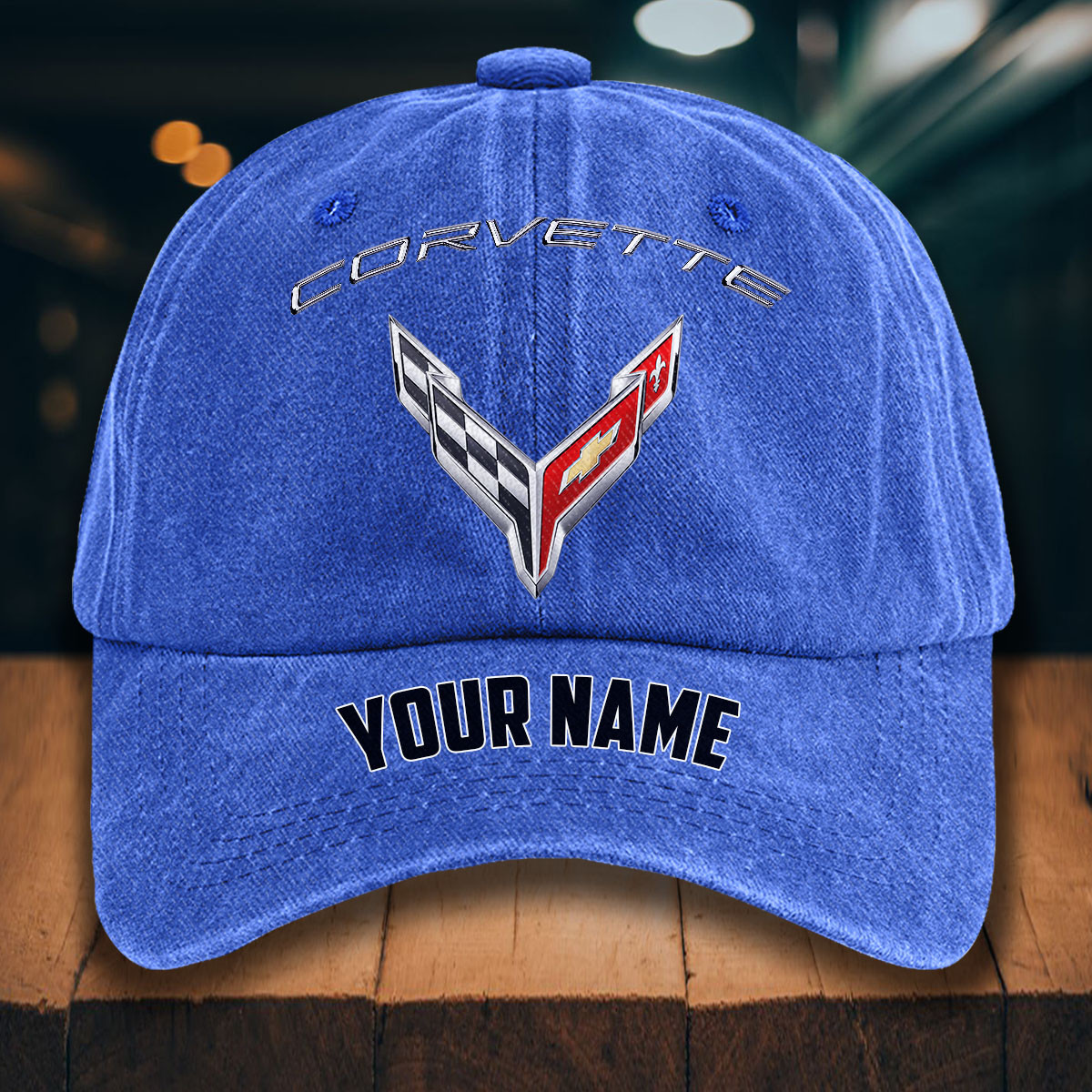 Corvette C8 Gewaschene Denim-Kappe – Bild 13