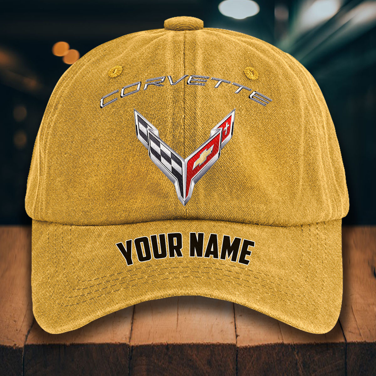 Corvette C8 Gewaschene Denim-Kappe – Bild 15