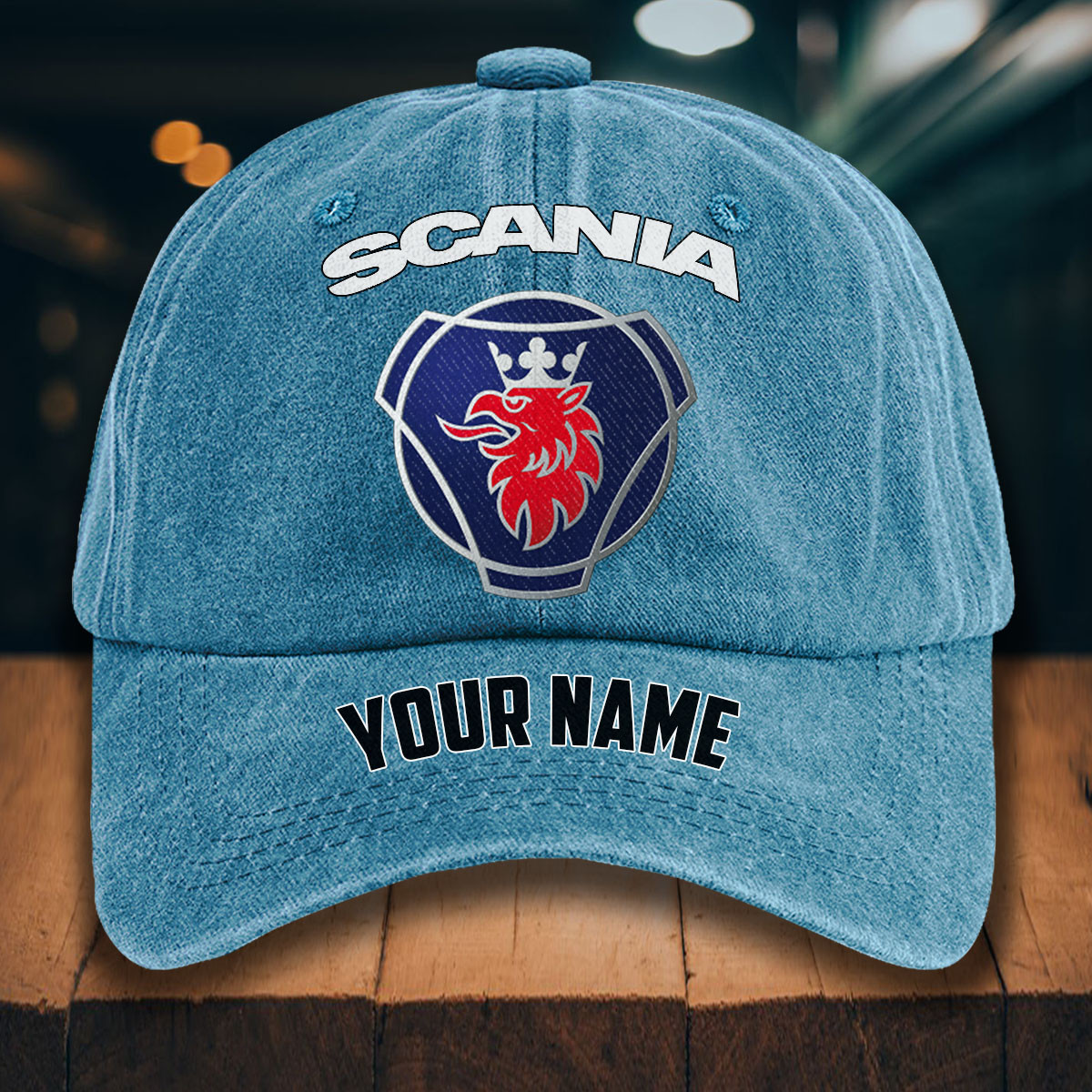 Scania Gewaschene Denim-Kappe – Bild 2