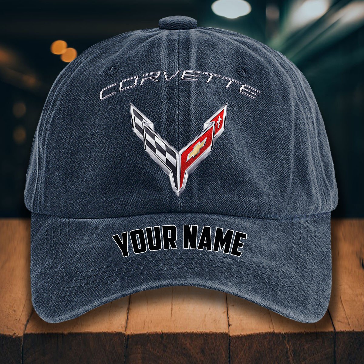 Chevrolet Corvette Gewaschene Denim-Kappe – Bild 7