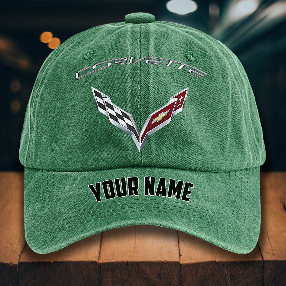 Corvette C7 Gewaschene Denim-Kappe – Bild 3