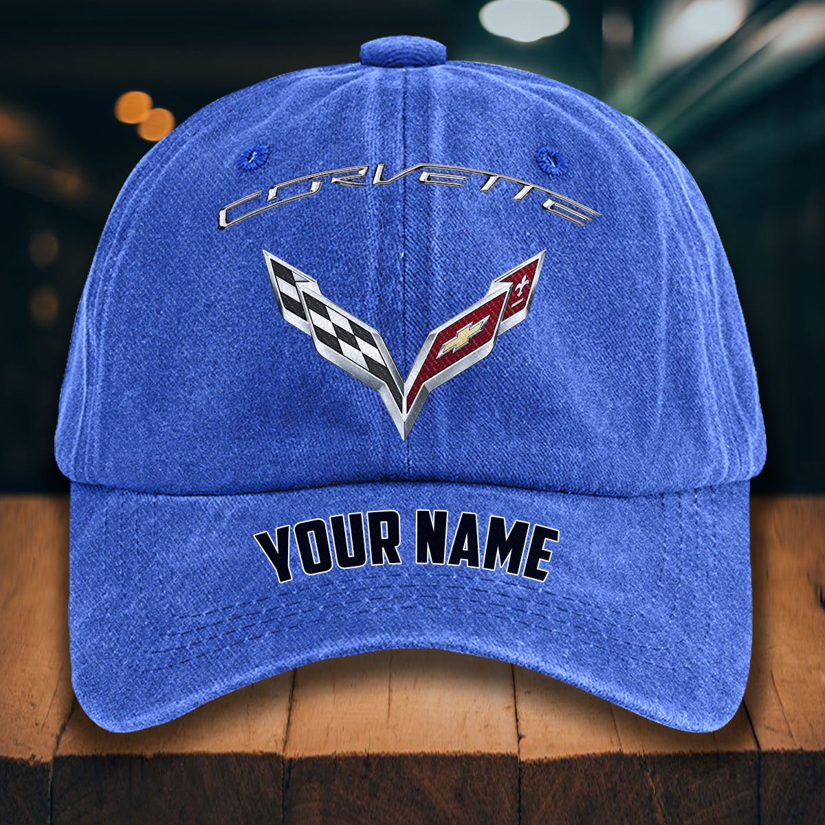 Corvette C7 Gewaschene Denim-Kappe – Bild 13