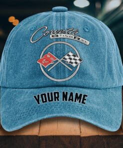 Alternative view of Corvette C2 Gewaschene Denim-Kappe