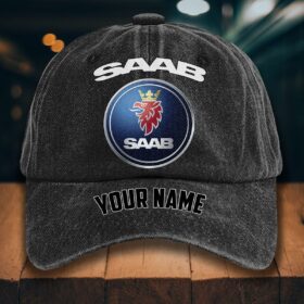 Saab Automobile Gewaschene Denim-Kappe
