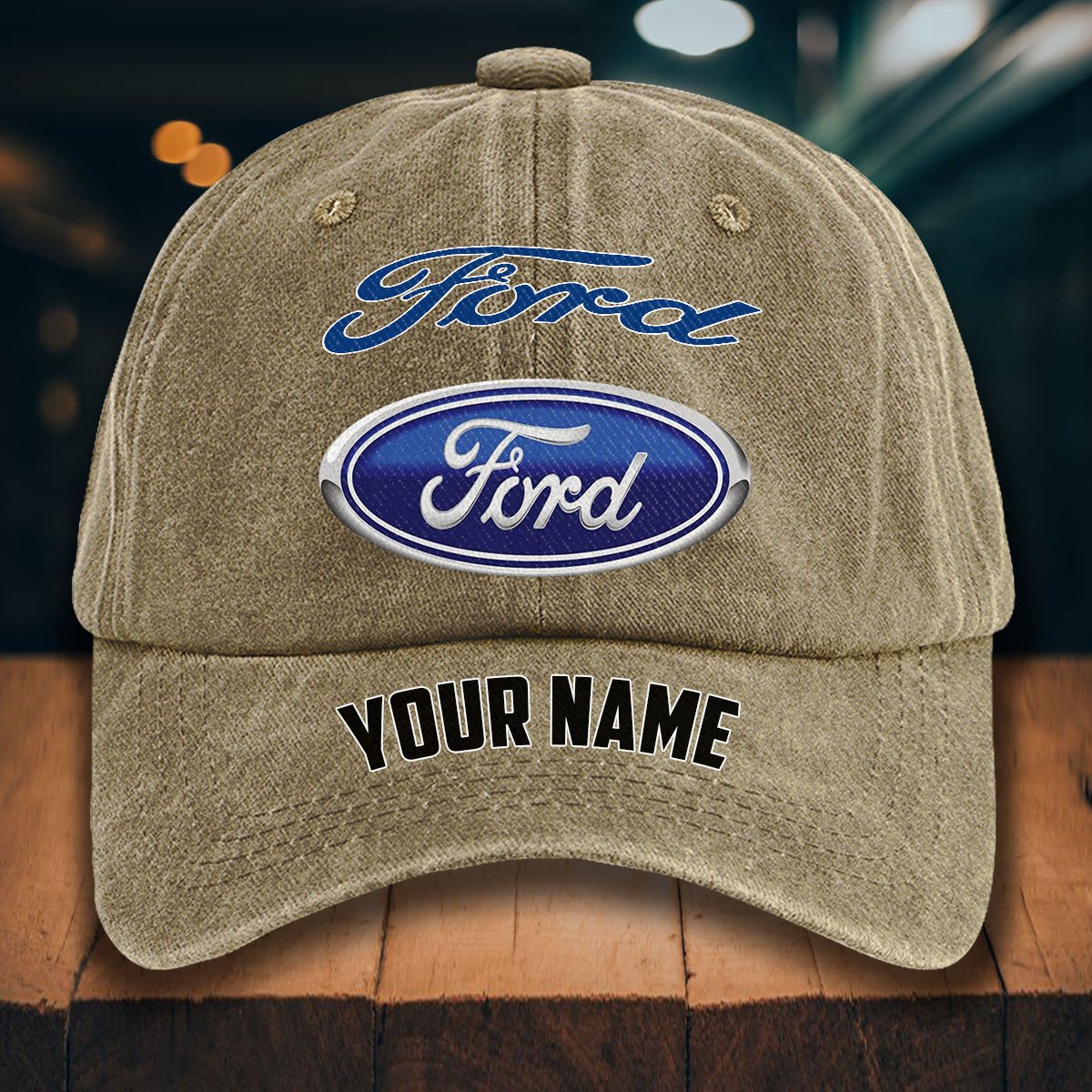 Ford Gewaschene Denim-Kappe – Bild 5