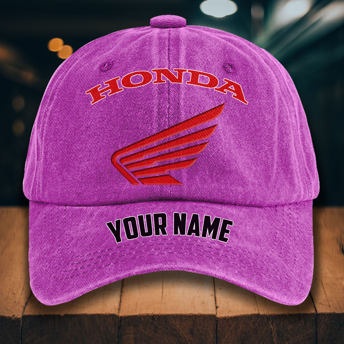 Honda Motorcycle Gewaschene Denim-Kappe – Bild 6