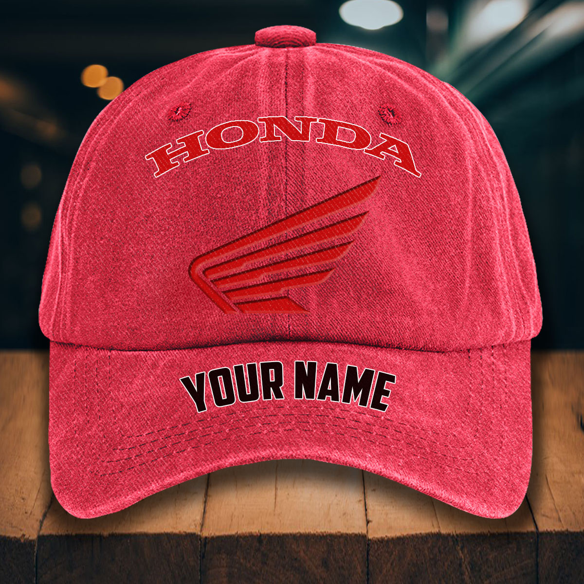 Honda Motorcycle Gewaschene Denim-Kappe – Bild 12