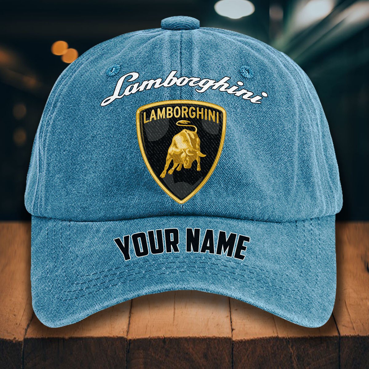 Lamborghini Gewaschene Denim-Kappe – Bild 2