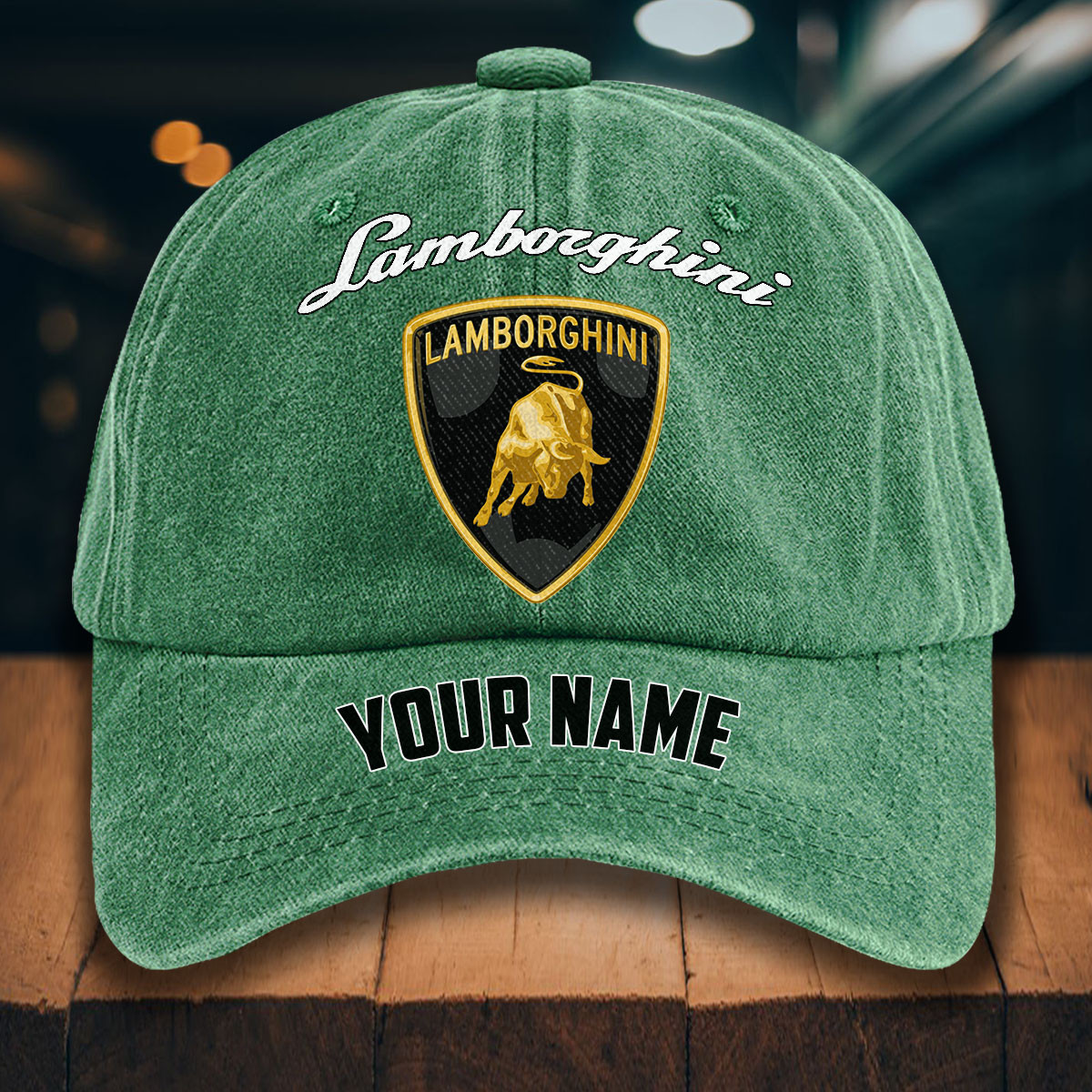 Lamborghini Gewaschene Denim-Kappe – Bild 3