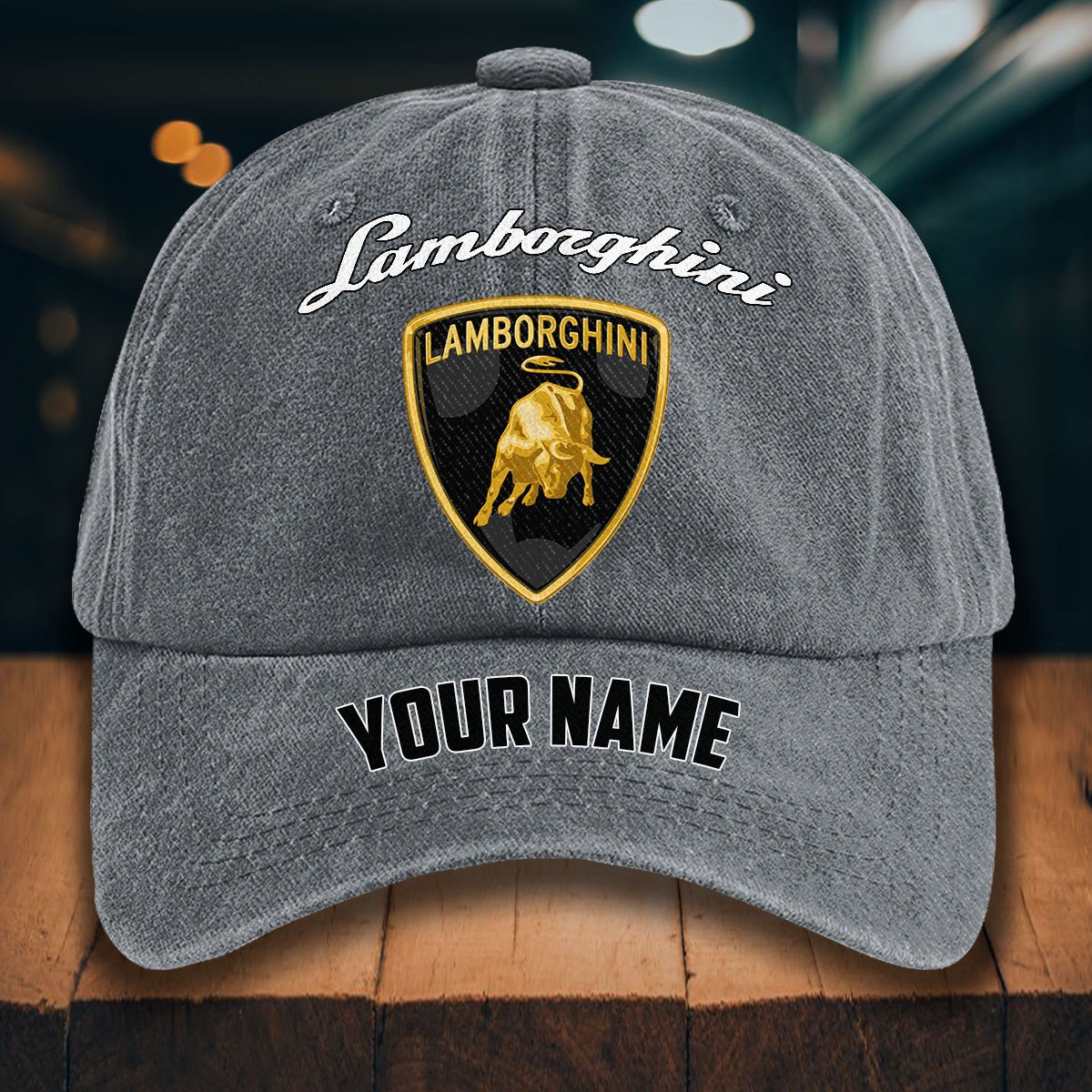 Lamborghini Gewaschene Denim-Kappe – Bild 4