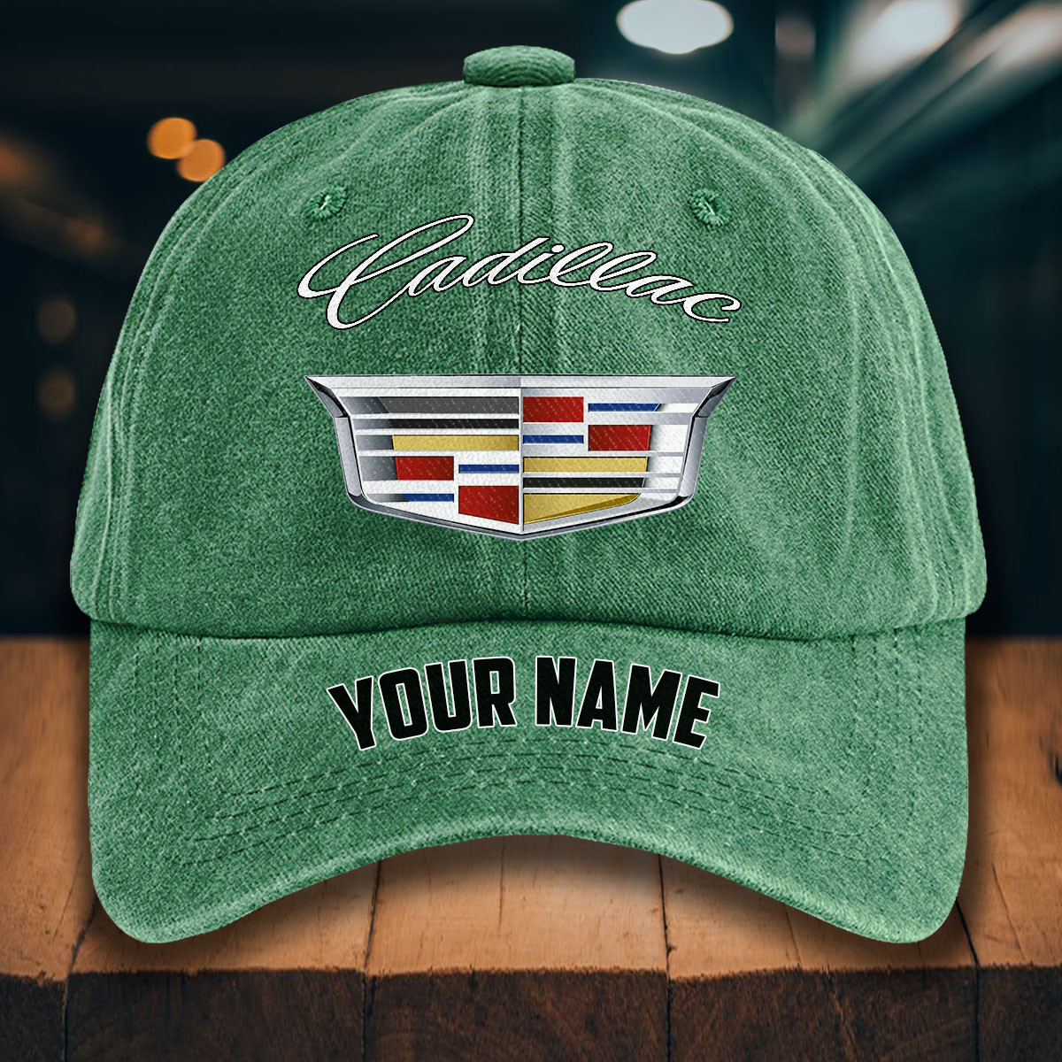 Cadillac Gewaschene Denim-Kappe – Bild 3