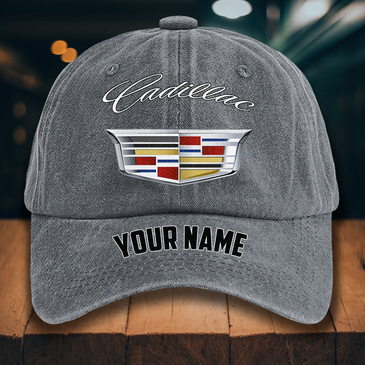 Cadillac Gewaschene Denim-Kappe – Bild 4