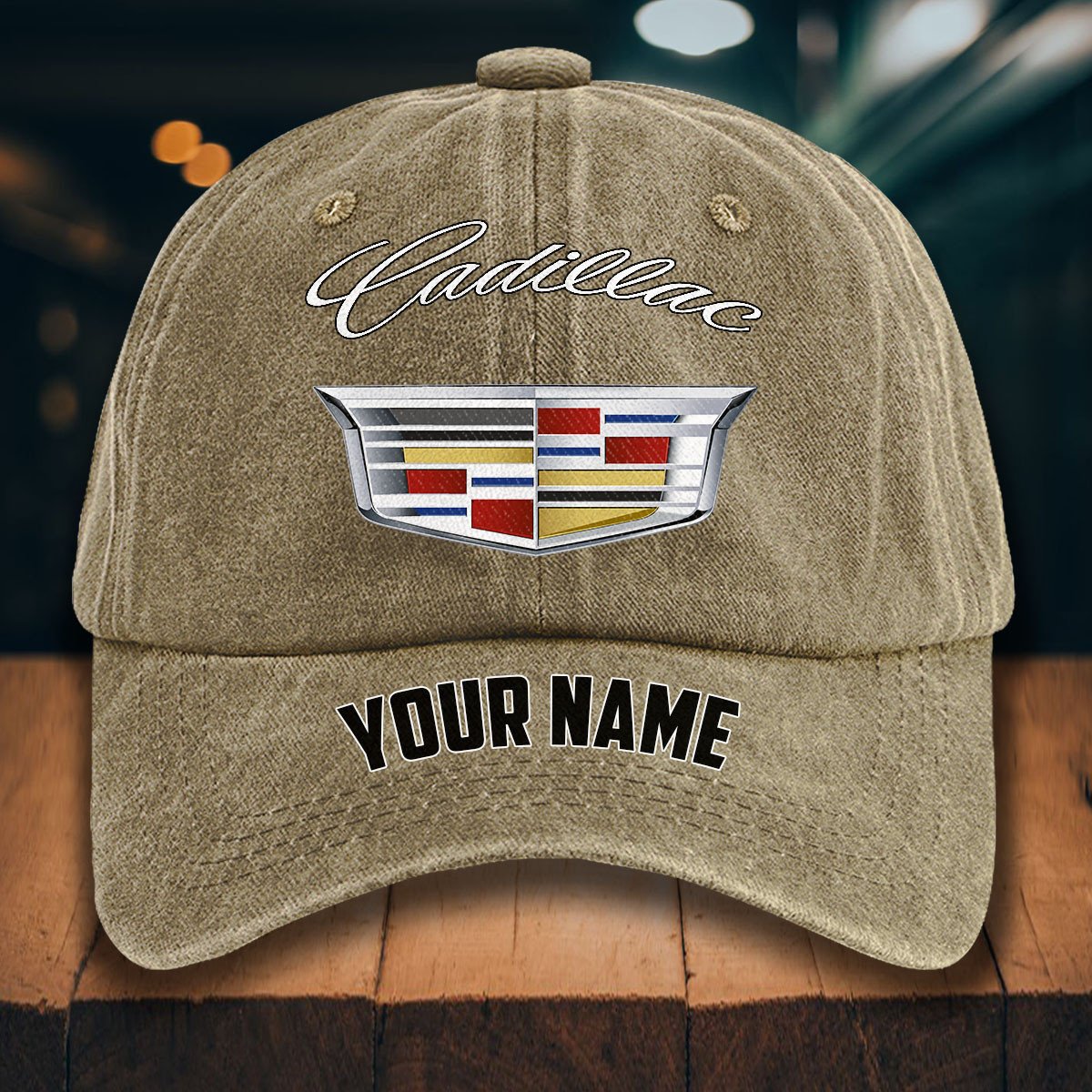 Cadillac Gewaschene Denim-Kappe – Bild 5
