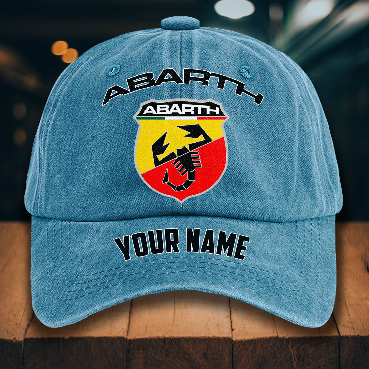 Abarth Gewaschene Denim-Kappe – Bild 2