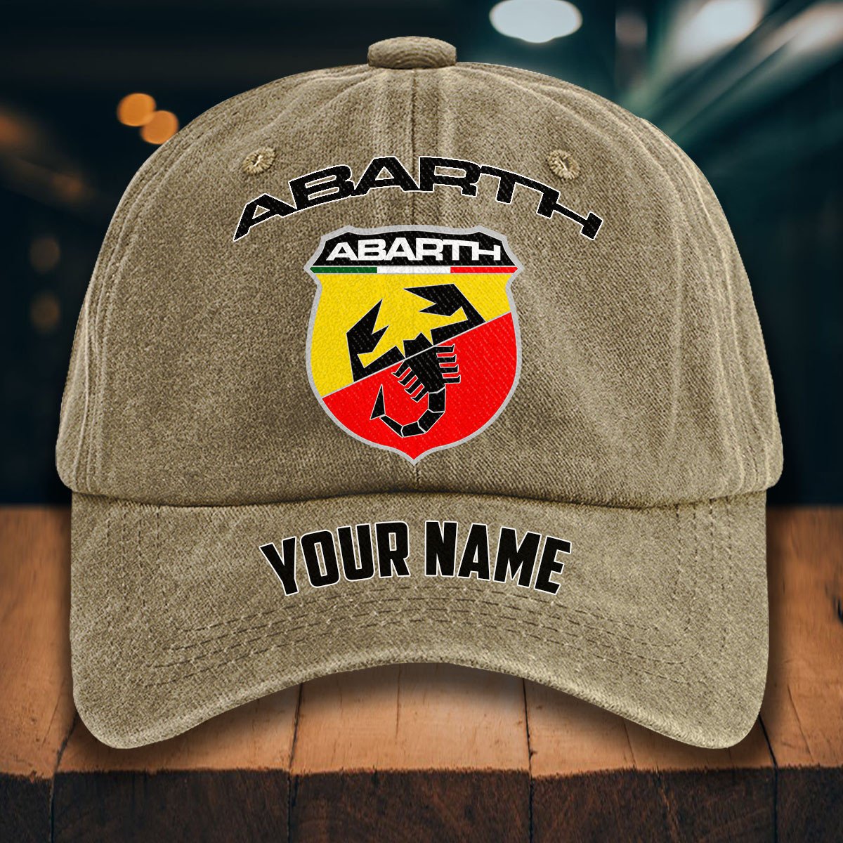 Abarth Gewaschene Denim-Kappe – Bild 5