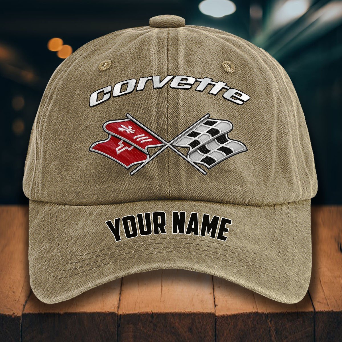 Corvette C3 Gewaschene Denim-Kappe – Bild 5