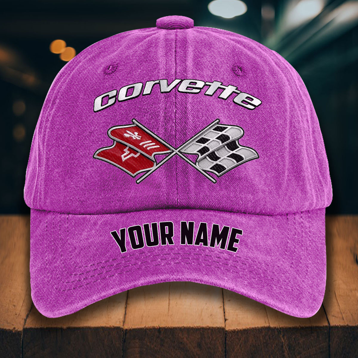 Corvette C3 Gewaschene Denim-Kappe – Bild 6
