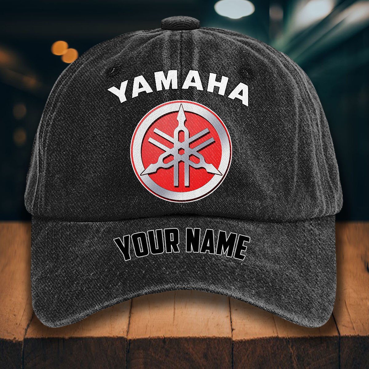 Yamaha Gewaschene Denim-Kappe