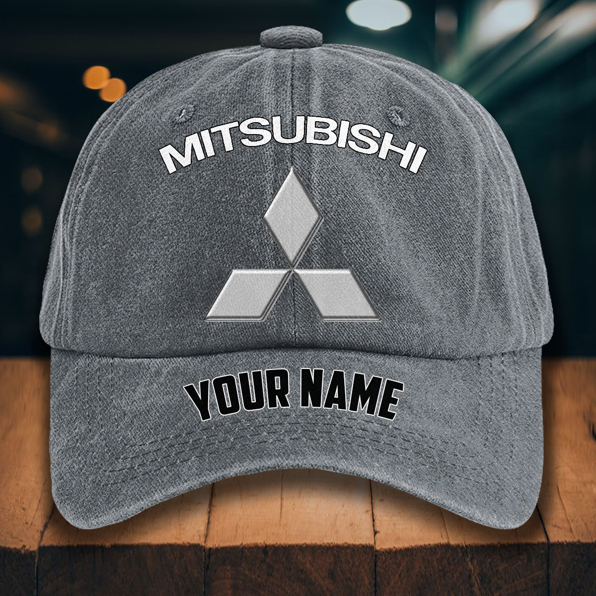 Mitsubishi Gewaschene Denim-Kappe – Bild 4