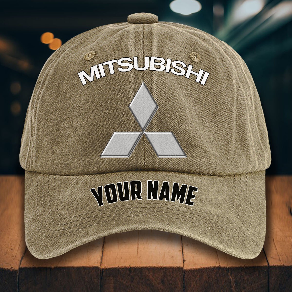 Mitsubishi Gewaschene Denim-Kappe – Bild 5