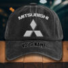 Mitsubishi Gewaschene Denim-Kappe