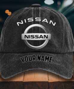 Nissan Gewaschene Denim-Kappe