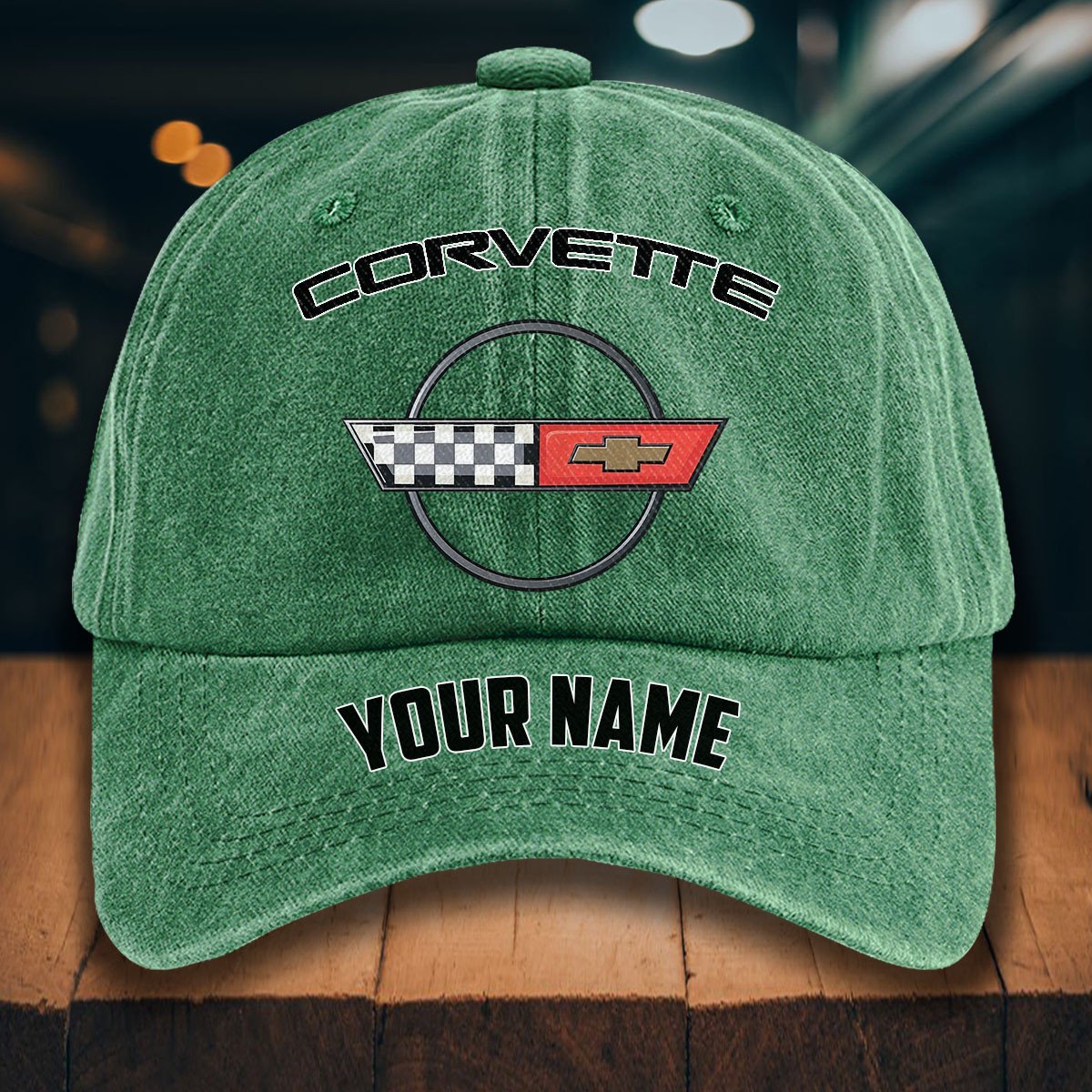 Corvette C4 Gewaschene Denim-Kappe – Bild 3