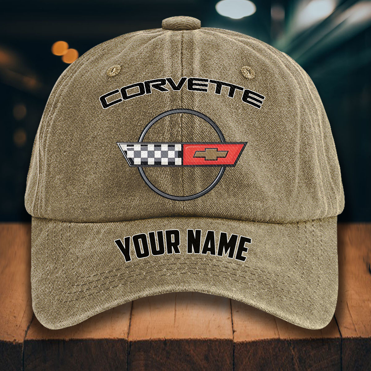 Corvette C4 Gewaschene Denim-Kappe – Bild 5