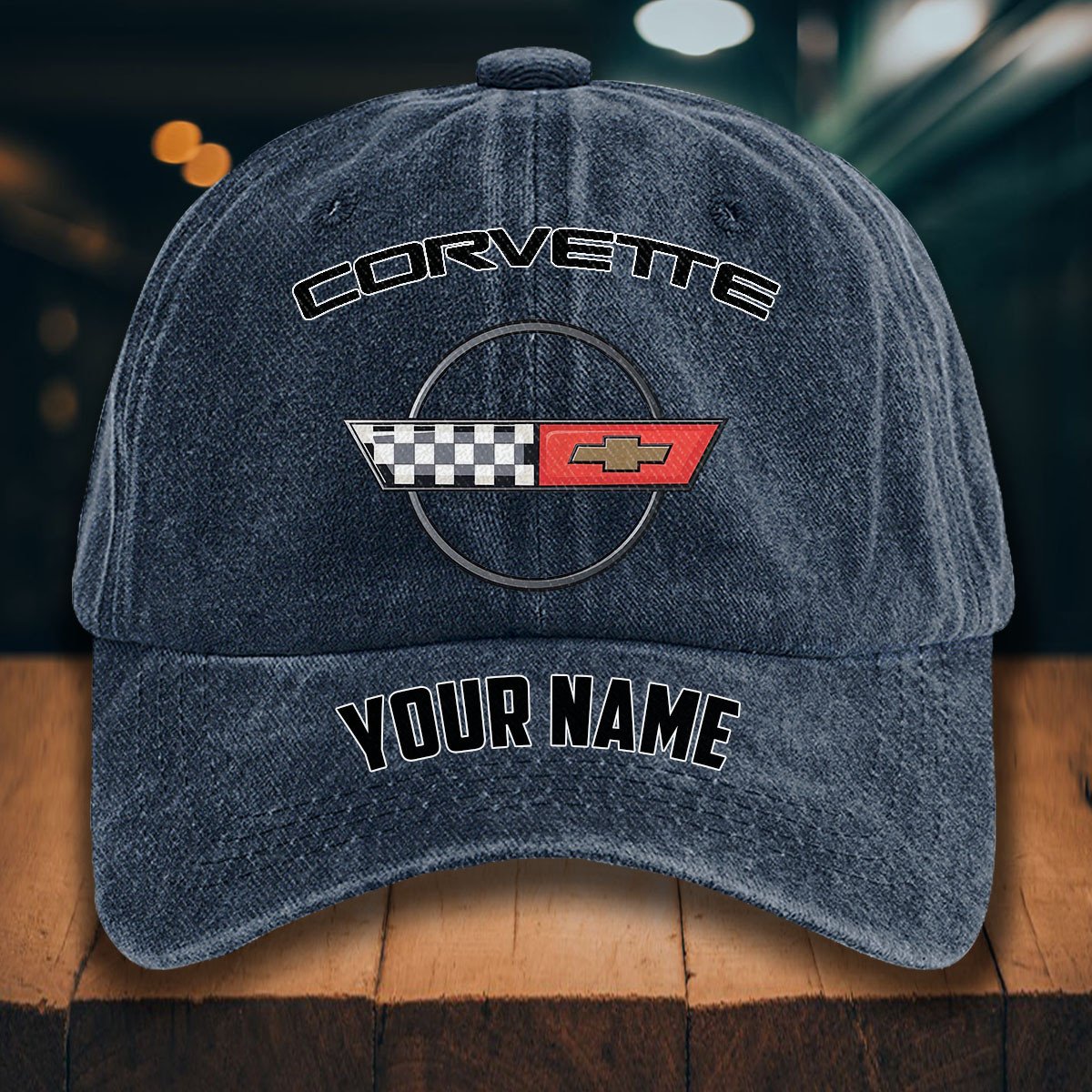 Corvette C4 Gewaschene Denim-Kappe – Bild 7