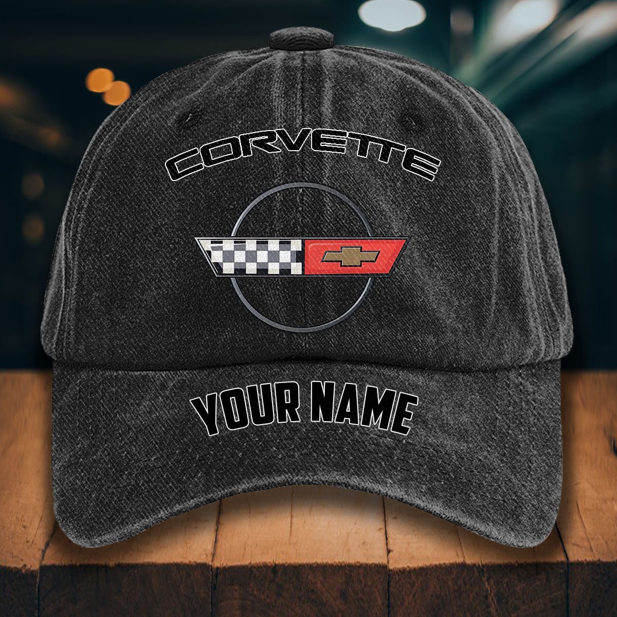 Corvette C4 Gewaschene Denim-Kappe