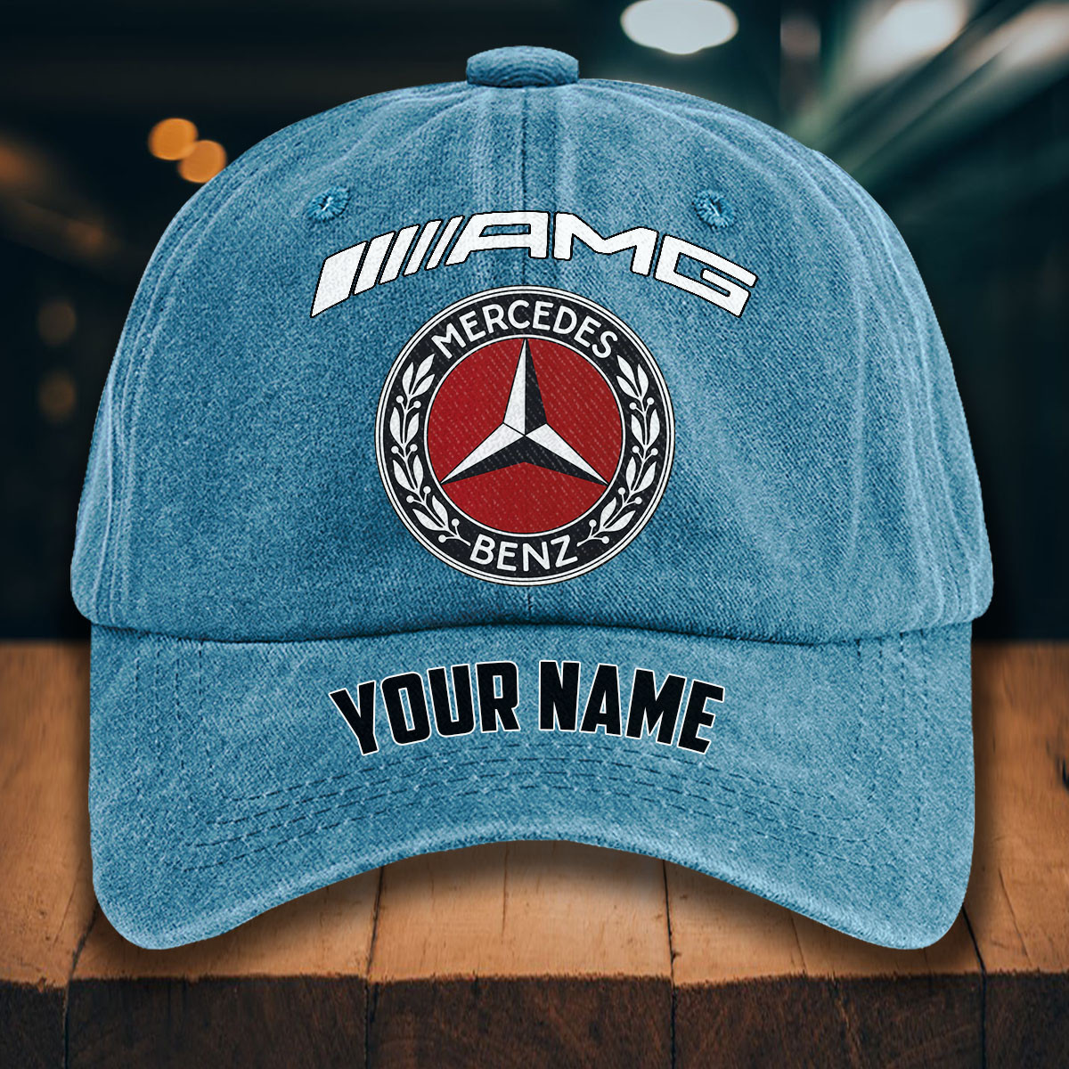 Mercedes-AMG Gewaschene Denim-Kappe – Bild 2