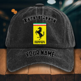 Ferrari Gewaschene Denim-Kappe