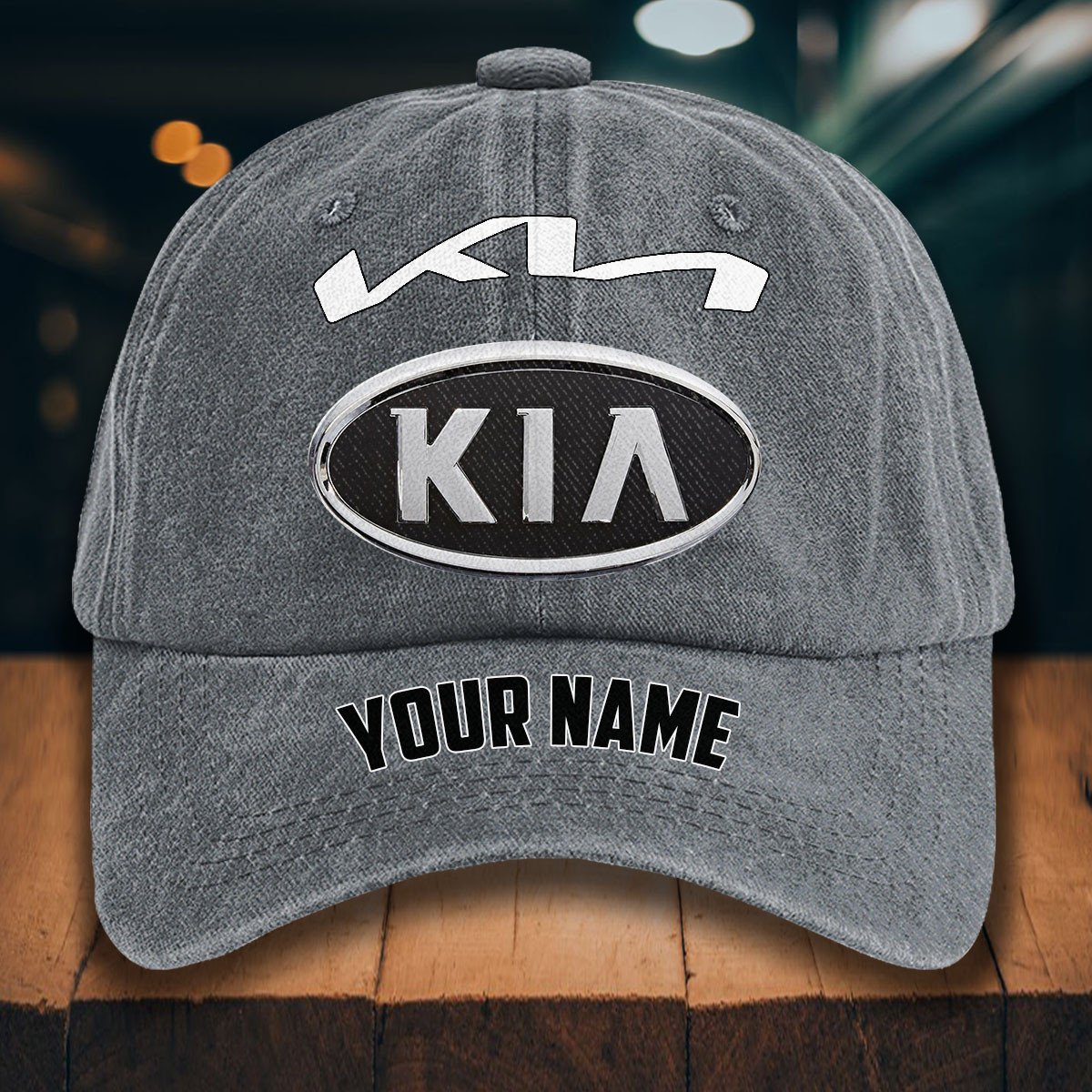 Kia Gewaschene Denim-Kappe – Bild 4