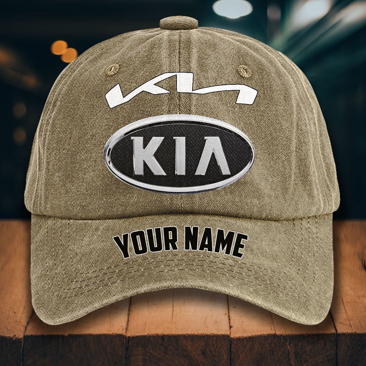 Kia Gewaschene Denim-Kappe – Bild 5