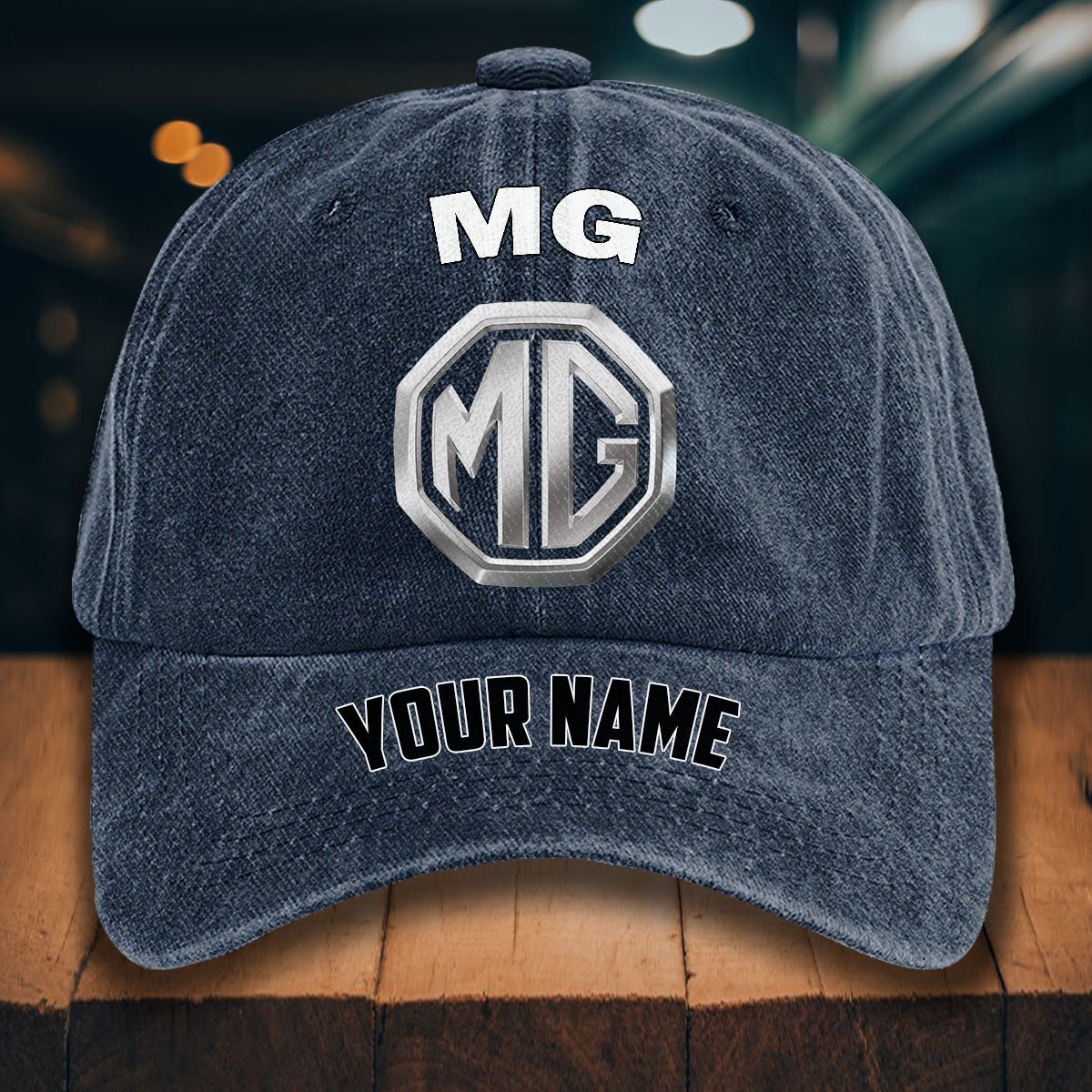 MG Car Gewaschene Denim-Kappe – Bild 7