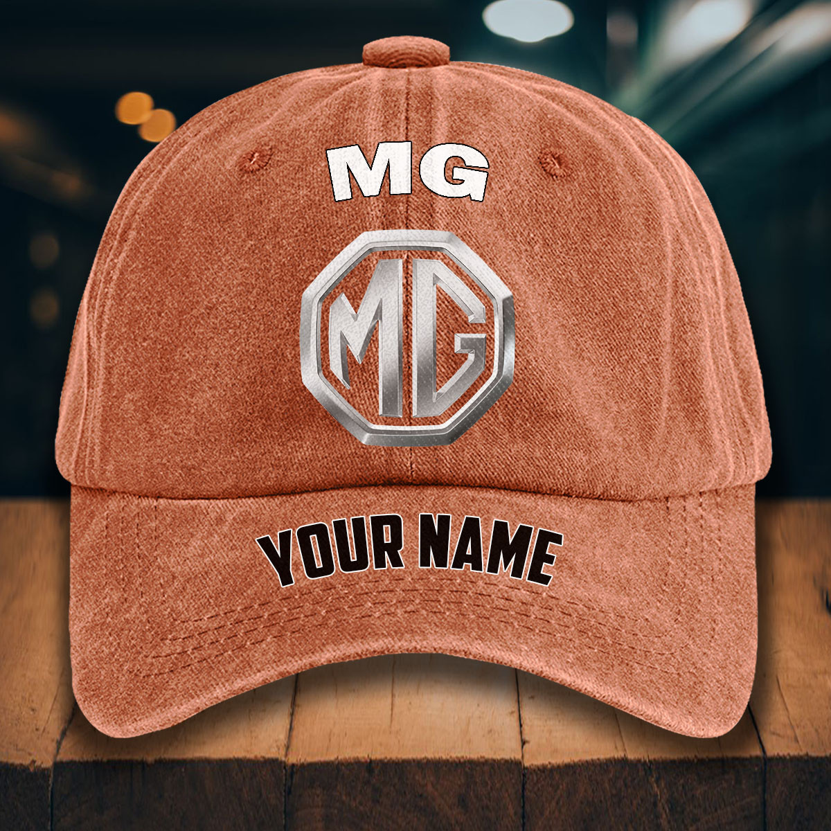 MG Car Gewaschene Denim-Kappe – Bild 8