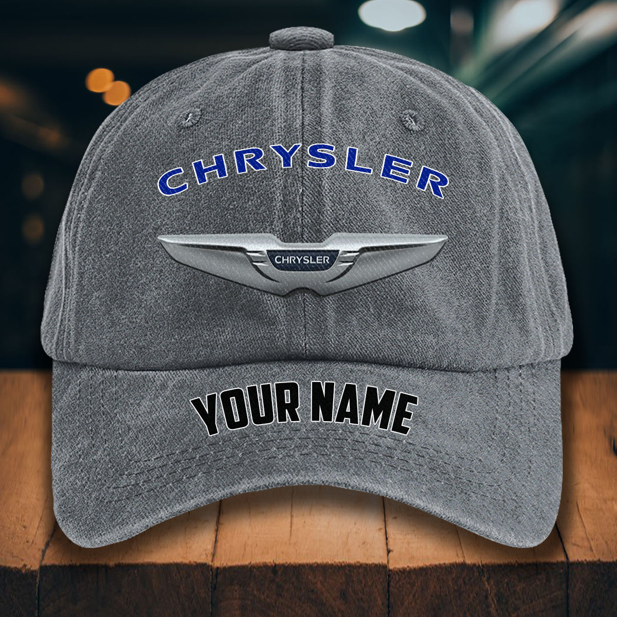 Chrysler Gewaschene Denim-Kappe – Bild 4
