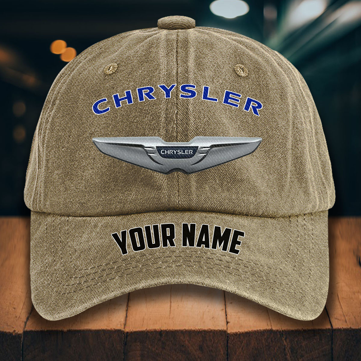 Chrysler Gewaschene Denim-Kappe – Bild 5