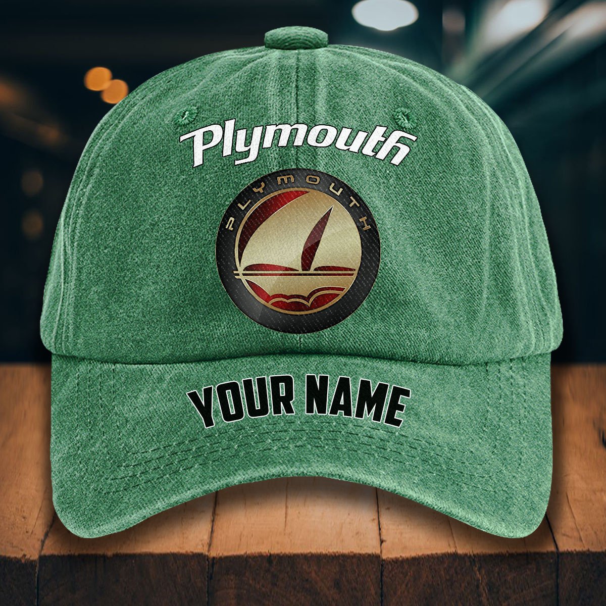 Plymouth Gewaschene Denim-Kappe – Bild 3