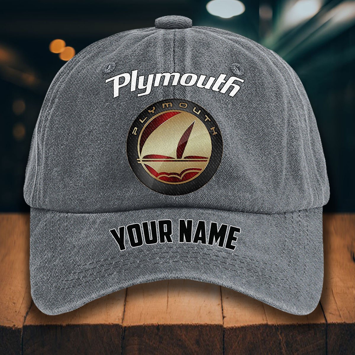 Plymouth Gewaschene Denim-Kappe – Bild 4