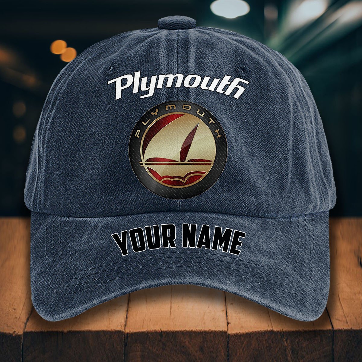 Plymouth Gewaschene Denim-Kappe – Bild 7