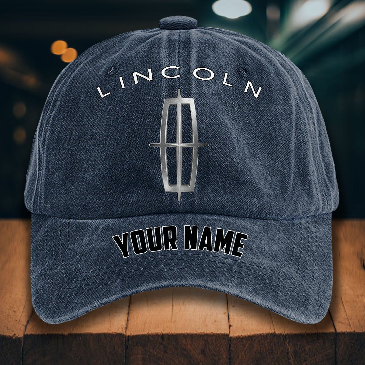 Lincoln Gewaschene Denim-Kappe – Bild 7