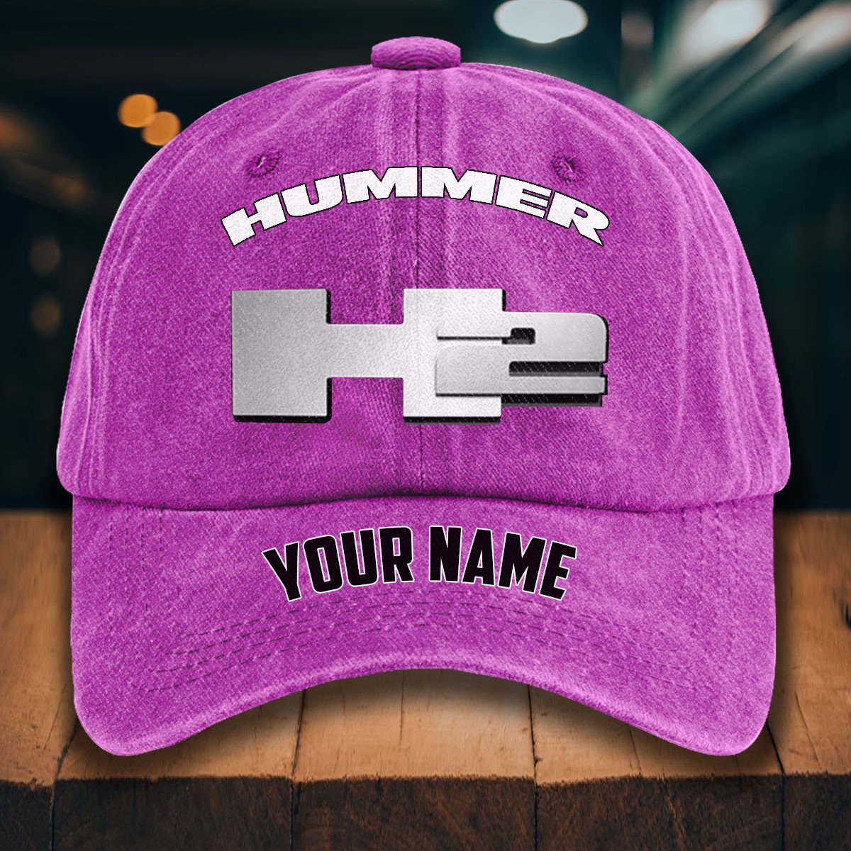 H2 Hummer Gewaschene Denim-Kappe – Bild 6
