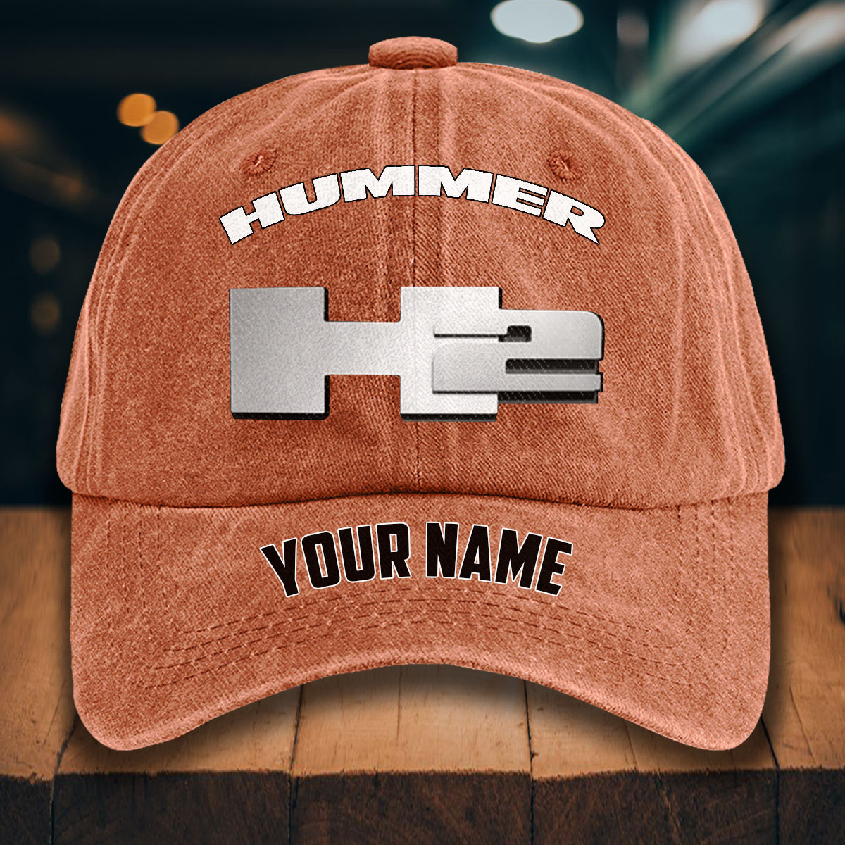 H2 Hummer Gewaschene Denim-Kappe – Bild 8