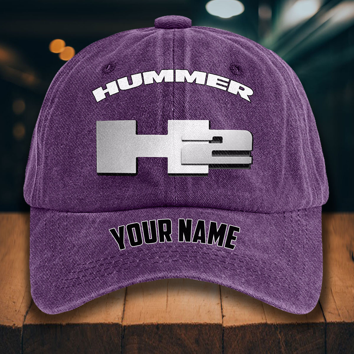 H2 Hummer Gewaschene Denim-Kappe – Bild 11