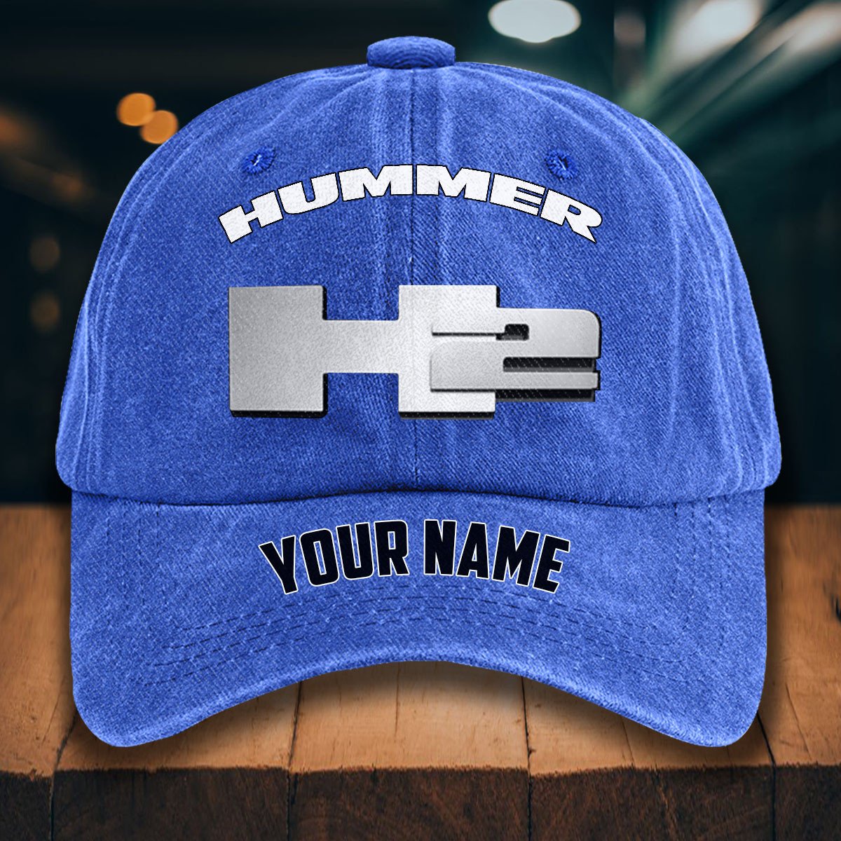 H2 Hummer Gewaschene Denim-Kappe – Bild 13