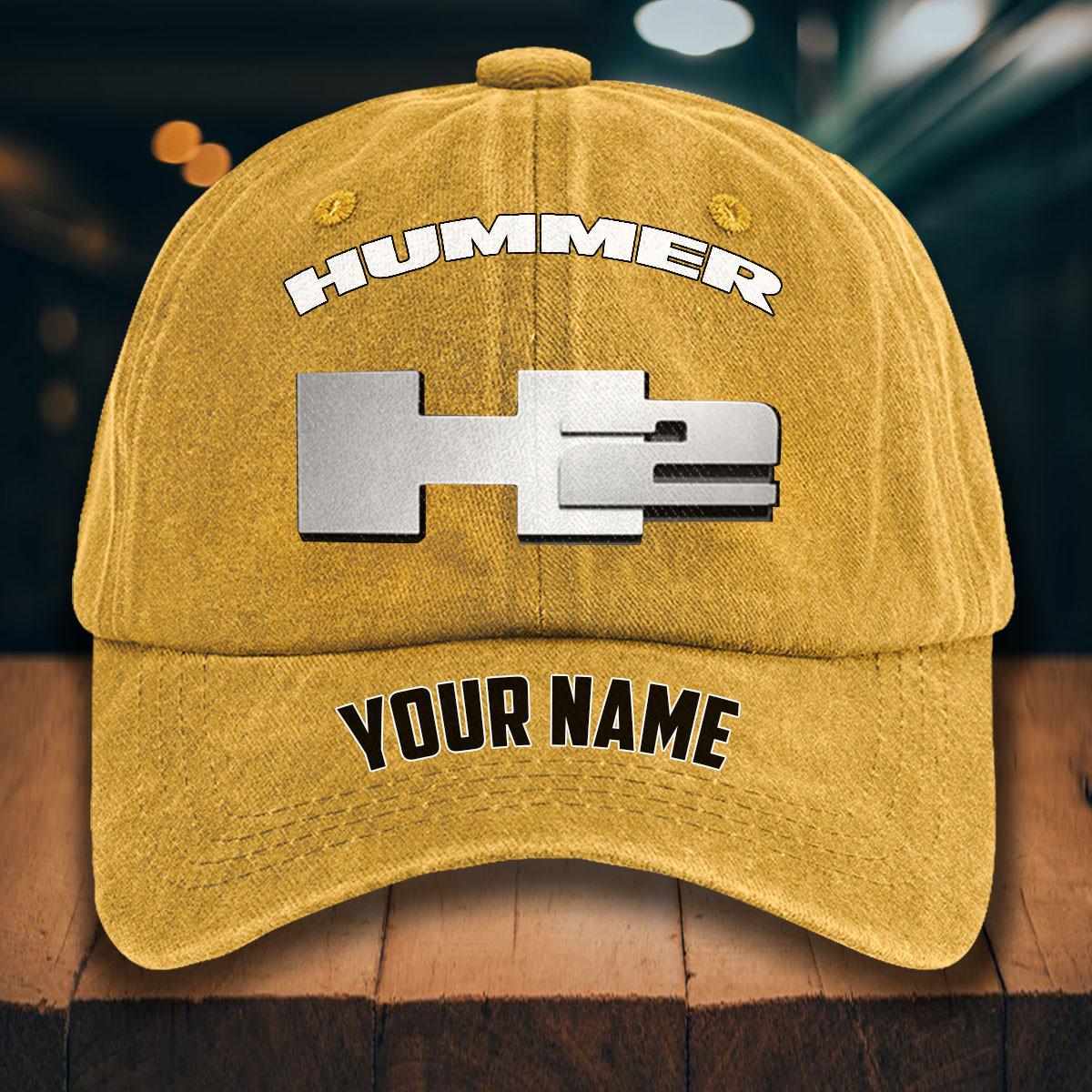 H2 Hummer Gewaschene Denim-Kappe – Bild 15